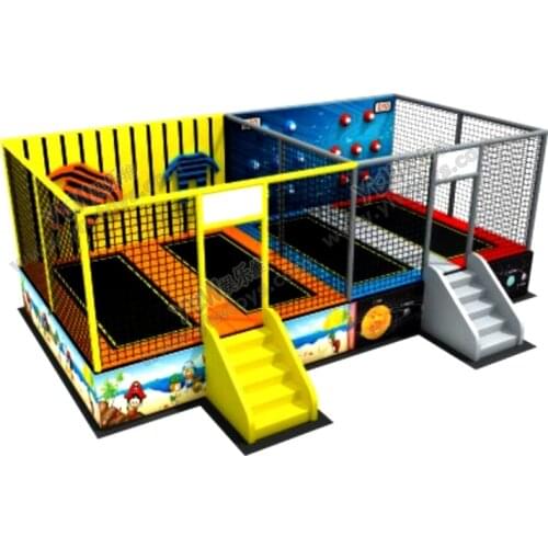 Customized trampoline park with CE certificated fun sticker jump bed YLW-BT190620