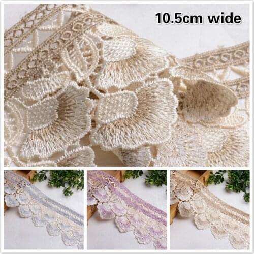 Exquisite Water-soluble Embroidery Flower Lace Fabric DIY Childrens Clothing Material Sofa Pillow Convenient Sewing Hem Trim