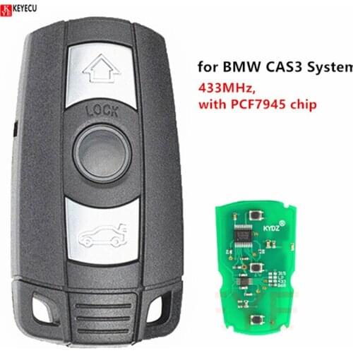 KEYECU Smart Remote Key Fob 3Button ID7944 Chip 434MHz For BMW 1 3 5 7 Series X5 X6 Z4 CAS3 3
