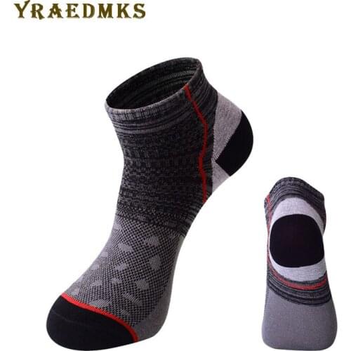 Summer Short Tube Fashion Outdoor Mens Sport Socks Breathable Cotton Non-slip Damping Running Socks Wicking Cycling Socks