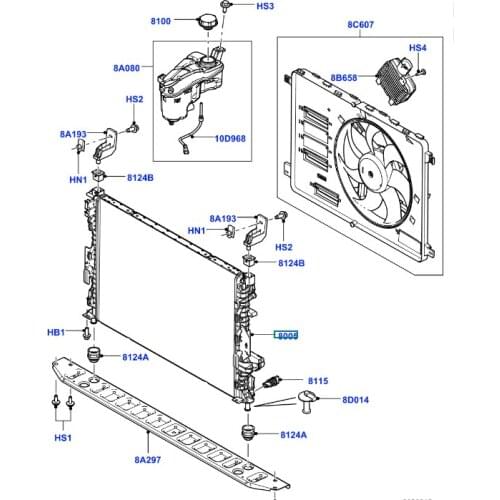 LR039530 radiator for Freelander