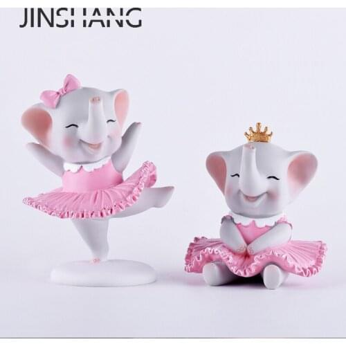 Girl Heart Cute Ballet Elephant Dance Decoration Cake Baking Decoration Birthday Gift Home Decoration Accessories Home Decor