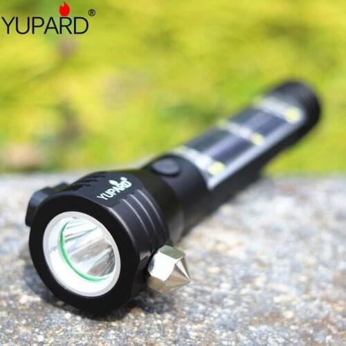Solar multi-function flashlight Safety Hammer Window Breaker Life-Saving Escape Hammer Outdoor survival emergency tools torch