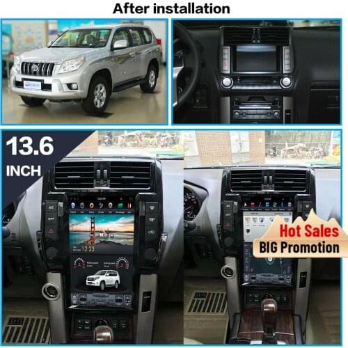 Tesla Style Android 9 Multimedia Player For TOYOTA Land Cruiser Prado 150 2010 2011 2012 2013 GPS Radio Stereo Screen Head Unit
