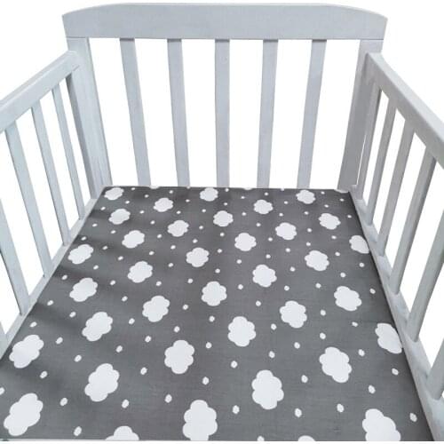 100% Cotton Soft Crib Fitted Sheet Lovely Baby Bed Linen Protector Eco-friendly Printing And Dyeing In Northern Europe Bed Sheet