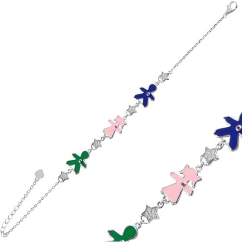 Silverlina Silver Male & Female Child Zircon Cubic Zirconia Bracelet