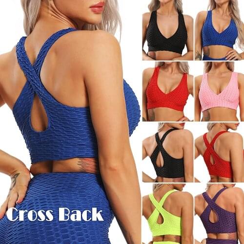 FITTOO Sexy Women Sports Top Backcross Fitness Tops Tie-dye Gym Workout Bras For Women Quick Dry Shockproof Padded Underwear Bra