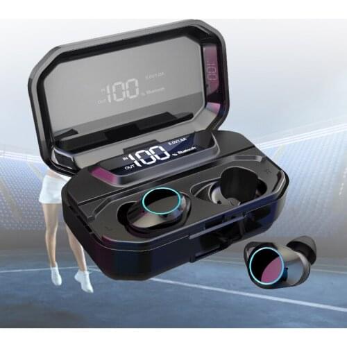 TWS 9D Stereo Wireless Earphone Bluetooth 5.0+ HiFi Earphone IPX7 Waterproof With LED 3300mAh Type-c Charge Case For iOS Android