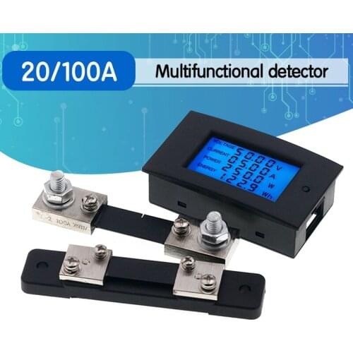 DC 7.5-100V 100A 50A Voltmeter Ammeter Car Battery Tester Power Energy electricity Voltage Meter monitor 12v 24v 48v 96v