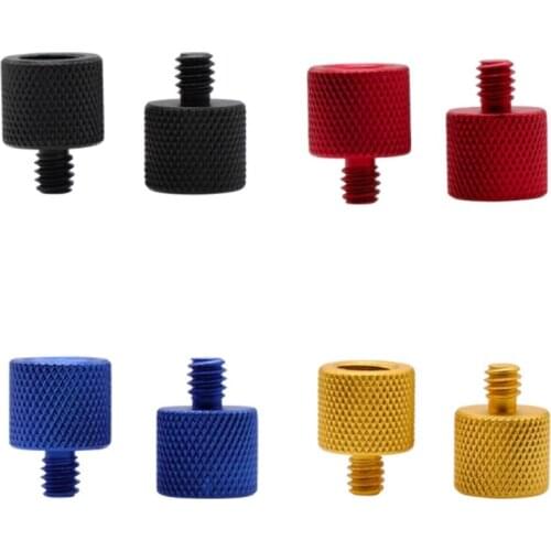 All Metal 1/4 Turn 3/8 Color Metal Adapter Screw Microphone Microphone Bracket Conversion Adapter Screw