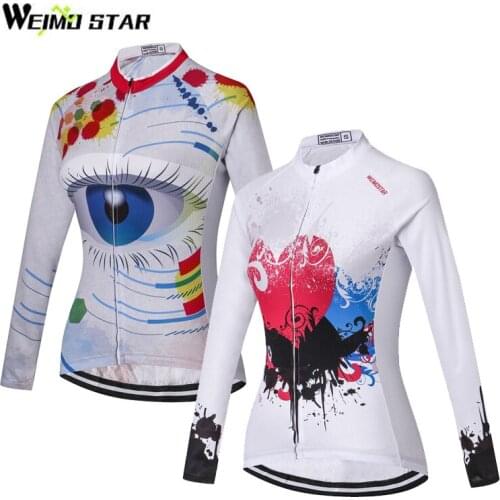 WEIMOSTAR Long Sleeve Women Cycling Jersey Tops Quality Autumn MTB Bike Wear Cycling Clothing Ropa Ciclismo Bicycle Shirt