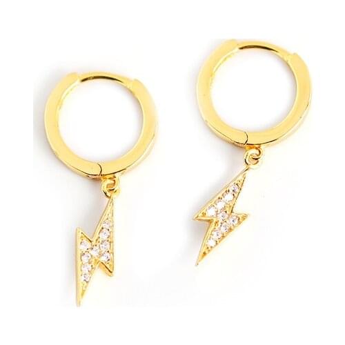 1Pair 925 Sterling Silver Earrings for Women 2021 Trend Jewelry Ear Cuffs Flash Lightning Hanging Earrings for Teens