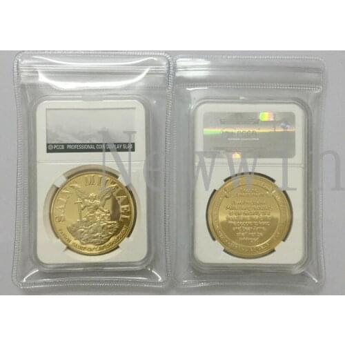 1pcs/lot High Quality Saint Michael Challenge Metal Coin St Michael Souvenir Sample order With seal packing