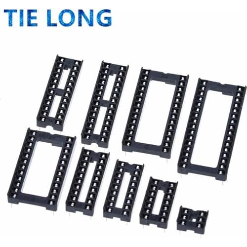 10PCS IC Sockets DIP6 DIP8 DIP14 DIP16 DIP18 DIP20 DIP28 DIP40 pins Connector DIP Socket 6 8 14 16 18 20 24 28 40 pin