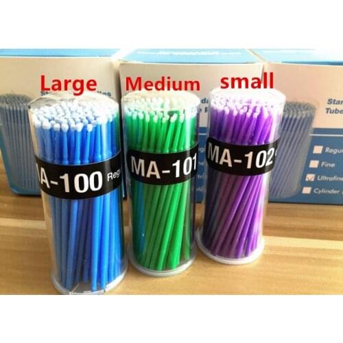 100pcs/lot Disposable Swab Micro Brush Eyelashes Extension Individual Lash Glue Removing Makeup Tools