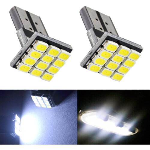 10X T10 W5W 12SMD 1206 Car Wedge White LED DC 12V Canbus No Error Decoder Car External Lights License Plate Corner Backup Lamp
