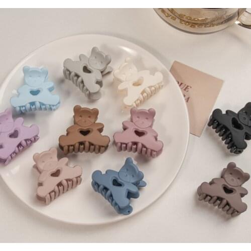 2 Pc HOT Korean Kawaii Bear Hair Clip Claw Clamp for Women Girls Kids Hairpin Crab Headband Hair Washface Accessories Headwear