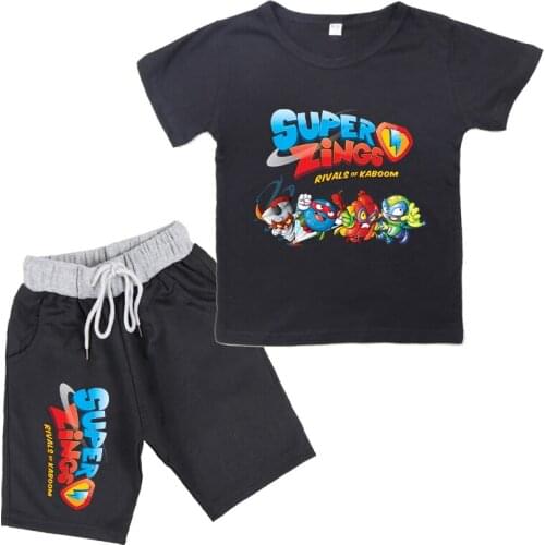 2020 New Baby Girl Boys Summer Clothes Suits Kids T Shirts + Shorts 2pcs Casual Children Clothes Superzings Toddler Boy Clothing