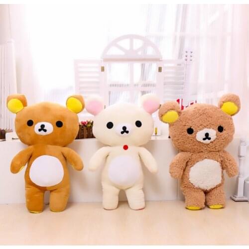 5 size Rilakkuma Plush toy kawaii bear soft animal Sofa pillow girl Room decorations birthday present for childrens day gifts