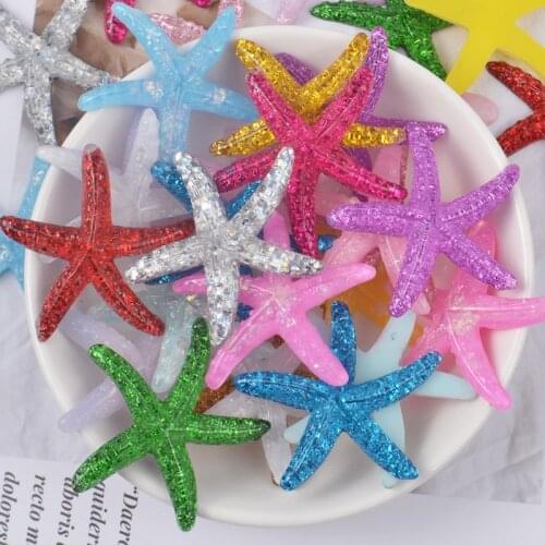 5Pcs/Lot Beautiful Starfish Slime Filling Charms Modeling Clay DIY Kit Accesory Doll Toy for Children Slime Supplies