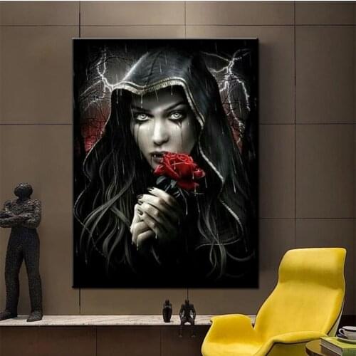 5D DIY Diamond Painting kit Rose woman art cross stitch full square round diamond embroidery mosaic Room decoration