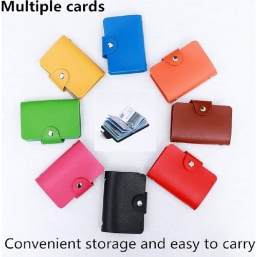 1 PC Of PU Function 24 Digits Credit Card ID Card Credit Card Holder Wallet Cash Box Storage Box Credit Card Box Bank Card Bag