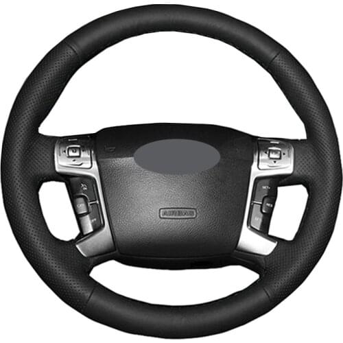 Hand Sewing Car Steering Wheel Cover Wrap Leather Suede For Ford Mondeo Mk4 2007 2008 - 2013 Galaxy 2011-2015 S-Max 2006 -2011