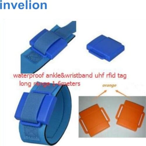 Timing chip race triathlon wrist or ankle uhf rfid tag sreusable with long strap for sports race timing system