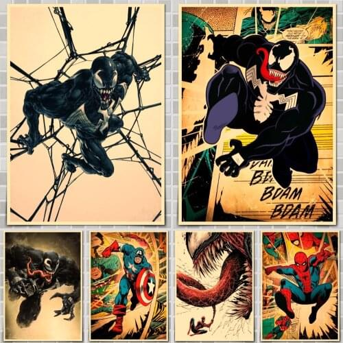 Marvel Venom Movie Poster Wall Stickers For Home Room Bar Decor Art