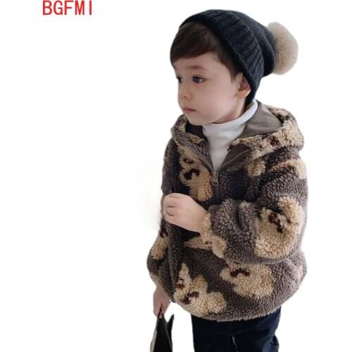 Childrens Clothing Baby Boy Particles Plus Velvet Cartoon Hooded Sweater Thicken Autumn Winter Clothes Boys Handsome Tops 2-6 T