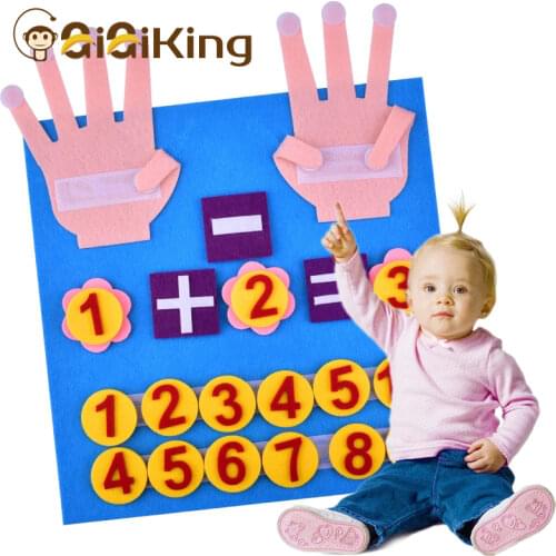 Kid Montessori Toys Felt Finger Numbers Emotion Change Toy Early Learning for Toddlers Intelligence Develop