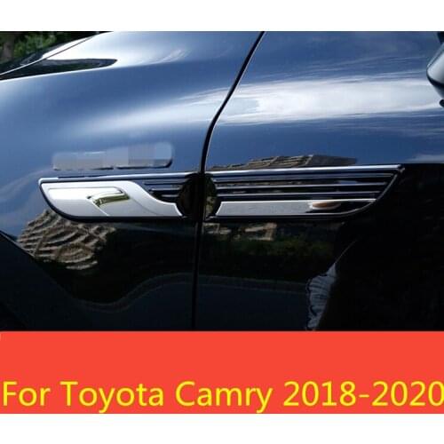 For Toyota Camry 8th Sedan 2018-2020 leaf board side tuyere Decorative stickers leaf board Side mark Exterior modification