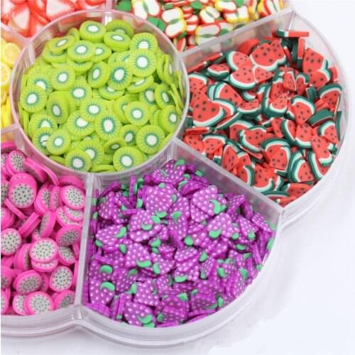 Assorted Fruit Slices 90g Wheel - Slime Supplies/Slime Acessories/Slime Add ins/Polymer Clay/Nail Art Kit Maker for Kids D5QF