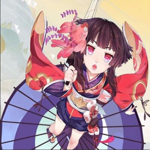 Hot Game Onmyoji Cosplay Costumes Kagura Japanese Kawaii Red Kimono Full Sets Cosplay Costumes Halloween Carnival Party Cosplay