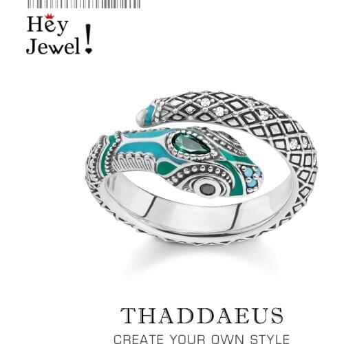 Tropical Mystic Snake Ring,Europe Style Fashion Good Myth Jungle Jewerly For Women,2020 Bohemia Gift In 925 Sterling Silver