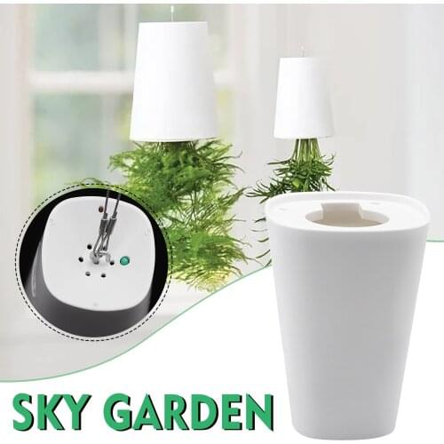 Creative Upside Down Sky Planting Pot Indoor Outdoor Recycled Hanging Planter Pot Flowerpot Water-saving Durable Planting Pot