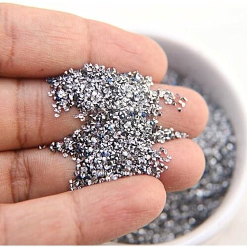 1.2mm 1440pcs Mini Zircon Glass Rhinestone Glitter Micro Strass Diamond Tiny Crystal Stone Nail Art Decoration , Crystal Clay