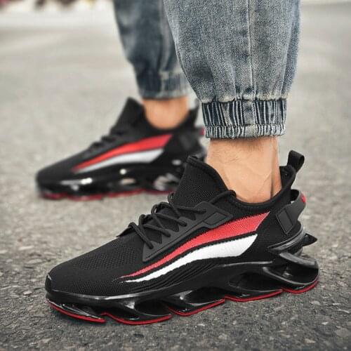Breathable Casual Mens Sneakers Blade Running Shoes Men 2021 Anti-Slippery Wear-Resistant Footwear Hollow Damping Chaussures