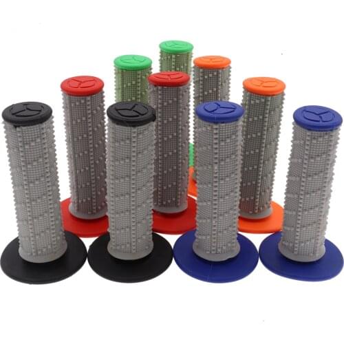 New Style Double Color Pro Rubber Motorcycle Motocross Hand Pro Gel Grips Dirt Bike Gel Handle Bar Universa