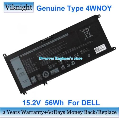 Genuine 15.2V 4WNOY Battery For DELL Inspiron 13 7577 7778 7779 13-7353 Laptop Replacement Batteries JYFV9 M245Y 3500mAh 56Wh