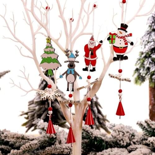DIY Santa snowman tree Door Hanging Christmas Tree christmas decorations for home outdoor wood Hanging Pendant Ornament Gifts