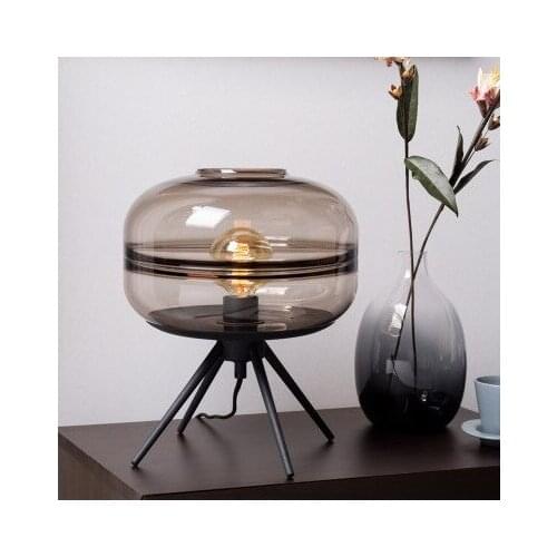 Post modern Nordic simple hand blown art lamp glass wax gourd bedroom bedside led table lamp