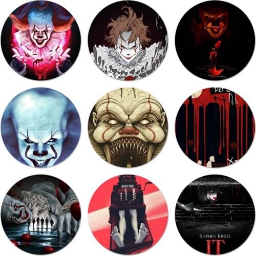 Stephen King It pennywise Badge Brooch Pin Accessories For Clothes Backpack Decoration gift 58mm