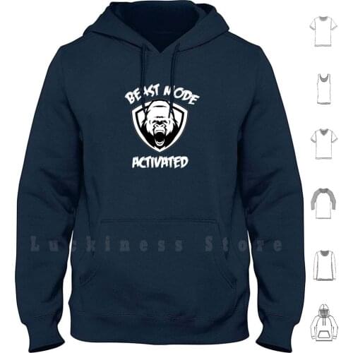 Beast Mode Activated Hoodies Long Sleeve Beast Mode Activated Beast Mode Fitness Gym Workout Exercise