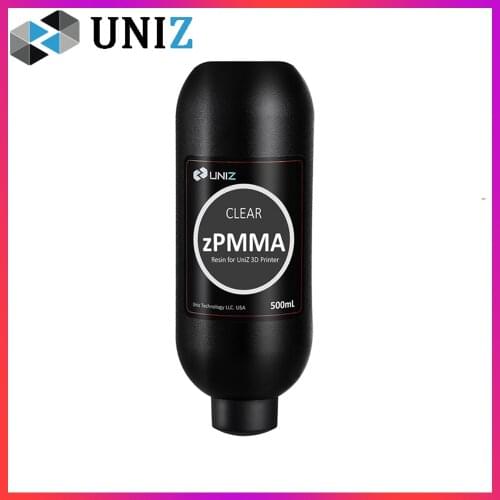 UNIZ zPMMA Clear Resin For 3d Printer Light Curing Standard Transparent Resin LCD DLP 3d Printing Photosensitive Resin In Stock