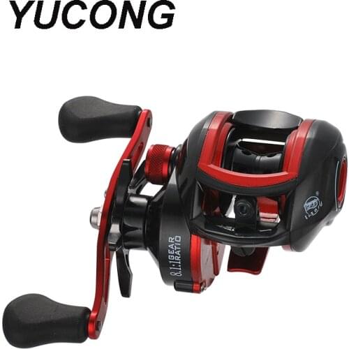 YUCONG Baitcasting Reel 8.1:1 High Speed Light Weight Fishing Reel 8KG Max Drag Bait Casting Wheel Magnetic Brake System Pesca