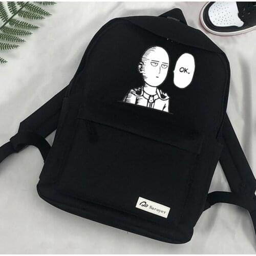 Funny Japanese Anime One Punch Man Cool Travel Backpacks Teenagers Shoulder School Bag Pack Laptop Canvas Bagpack Sac A Dos