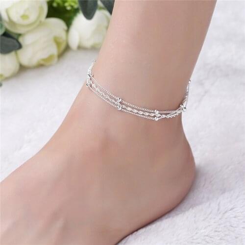 2019 New Fashion 925 Sterling Silver Ankle Bracelet Elegant Twisted Weave Chain Anklets For Women Jewelry Girl Best Gift