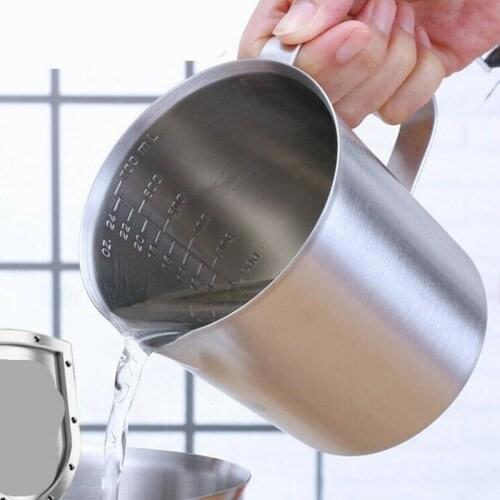 Thick stainless steel 304 measuring cup with scale 2000ml 1000ml 500ml kitchen baking tea large capacity measuring cup WF