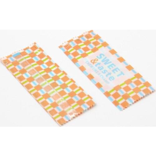 100pcs/lot Candy Packaging Bag Orange Sweet Taste Time Handmade Nougat Wrapping Paper Birthday Party Supplies Plastic Gift Bags